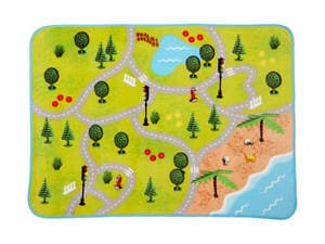 City Town Map Plush Throw