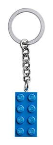 Bright Light Blue Brick Key Chain