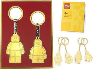 Dad & Child Gold Keychain